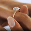 1740d217d50a2ad4 Lnngy 6.5MM Bezel Moissanite Diamond Ring for Women Wedding Bague Exquisite Sterling Sier Solitaire Rings Fashion Jewelry