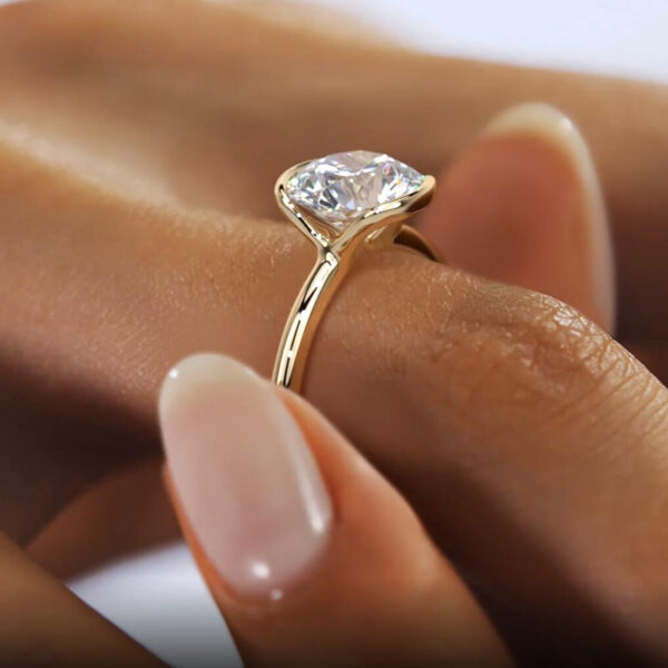 1740d217d50a2ad4 Lnngy 6.5MM Bezel Moissanite Diamond Ring for Women Wedding Bague Exquisite Sterling Sier Solitaire Rings Fashion Jewelry
