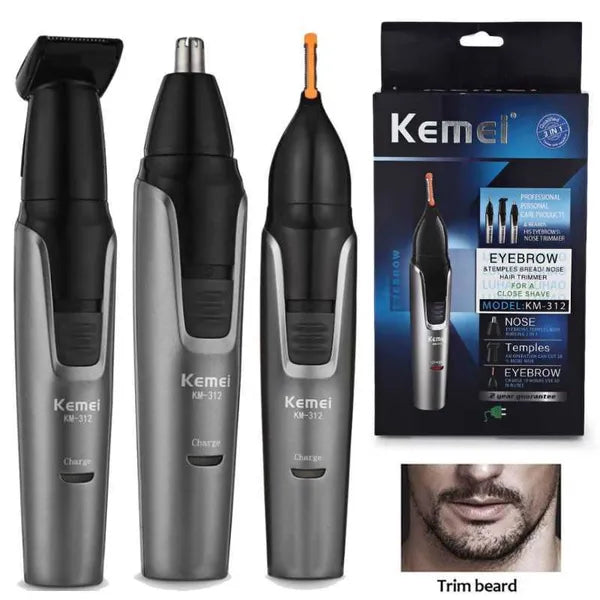 Electric Shavers 3in1 rechargeable beard trimer men micro shaver eyebrow hair trimmer for nose and ear cleaner grooming set x0918