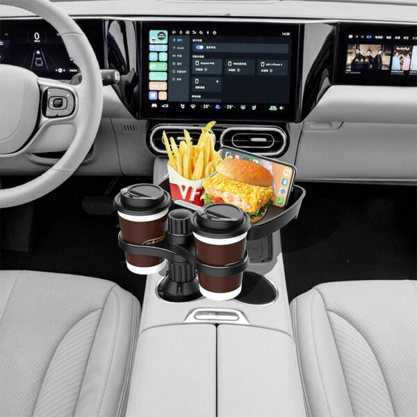 17505145784e3abf Dual Expander Adjustable for 360°Rotating Multifunctional Car Seat Cup Snack Tray Drink Holder
