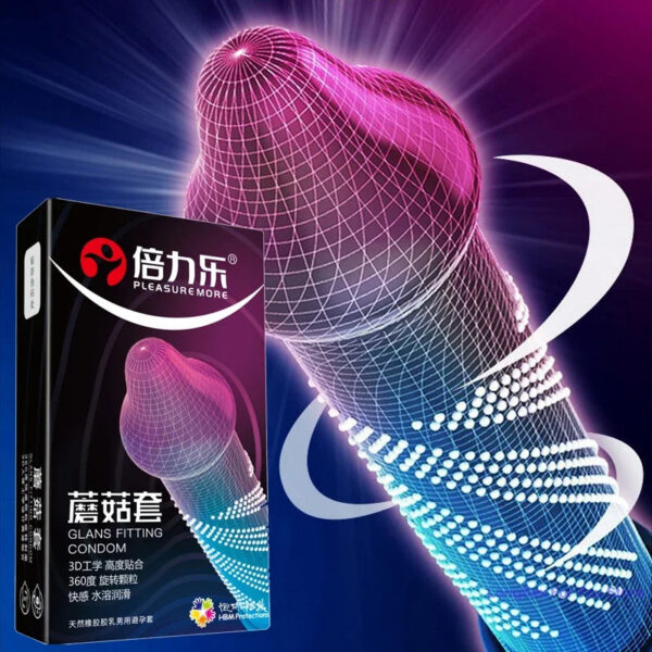 1750cb30ac20fc5b 10pcs Erotic Penis Sleeve 3D Dotted Condoms Enlargement Large Particles Mushroom Condom High Sensitive Sex Toys for Men Condones