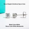 AnuJewel 10k Gold 4/3/2/1.6/1/0.6ct Moissanite Stud Earrings For Women Real 10K Gold Post Anti-allergy Men Earrings Jewelry
