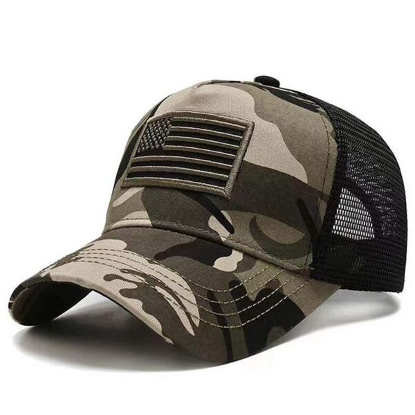 176874f189d86493 Fashion American Flag Embroidery Baseball Net Caps Spring and Summer Outdoor Adjustable Casual Hats Sunscreen Hat