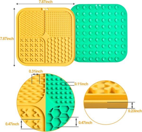 LUKITO Licking Mat for Dogs and Cats, Premium Lick Mats with Suction Cups for Dog Anxiety Relief, Cat Lick Pad for Boredom Reducer, Dog Treat Mat Perfect for Bathing Grooming
