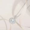 S925 sterling silver 2 carat moissanite diamond necklace round pendant versatile high-end daily wear gift for girlfriend