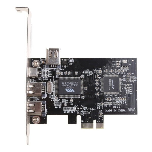 178a3bc13f530f7f PCIe Firewire PCI-E 2A+1 Mini-A 1394A Video Capture Card VIA VT6308P Chip Support IEEE1394 400 Mbit 2+1 Port PHY