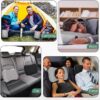 178fbc30a632c1ae 2 Pack Inflatable Travel Camping Pillow with Removable Cover Backpacking Blow up Neck Air Pillow Compressible for Lumbar Support Travel Hiking(Black,Grey)