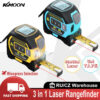179ebf506ef6a968 3 in 1 Laser Rangefinder 5m Tape Measure Ruler LCD Display with Backlight Distance Meter Building Measurement Device