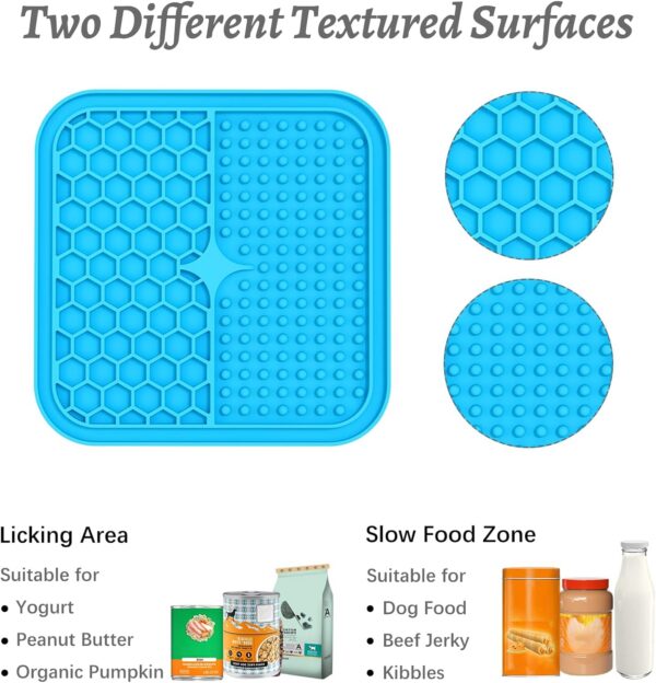 MateeyLife 3PCS Lick Mat for Dogs and Cats with Suction Cups, Dog Lick Mat for Anxiety Relief, Dog Toys to Keep Them Busy, Dog Enrichment Toys for Bathing, Cat Peanut Butter Lick Pad for Boredom
