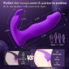 Adult - 3IN1 App Wearable Remote Rose Toy, Sex Pleasure Tools for Women with Clit Modes & 9 Thrusting Dildos Nipple Anal Toys Sucking Vibrator