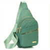 17a356090350e8b2 Quilted Casual Chest Bag, Lightweight Foldable Sling Bag, Portable Trendy Versatile Shoulder Bag