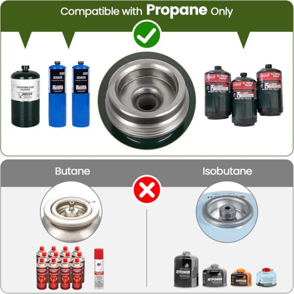 OGERY 2-Burner Foldable Camping Stove with Griddle (Textured & Smooth) and Carrying Bag, Portable Propane Camp Stove with 2 Adjustable Burners & Piezo Ignition, for Camping Tailgating Essentials Gear