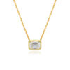 KNOBSPIN 10ct Emerald Cut Moissanite Pendant Lab Diamonds with GRA Certificates s Sterling Sier Wedding Necklaces for women