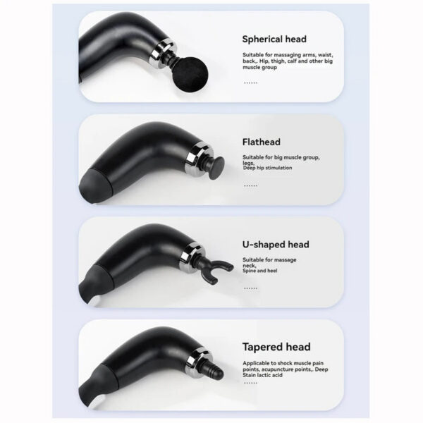17c3d6804bb3180b 2024 New Smart Curved Hook Fascia Gun Electric Massager Massage Hammer Electric Fascia Gun Home Handheld Hammer Back Artifact