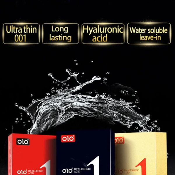 17c3d71ba97f627b OLO 10pcs Hyaluronic Acid Condom 001 Ultra thin Large Particle Condom Adult Sexual Products Full Oil Smooth sex toys Condones
