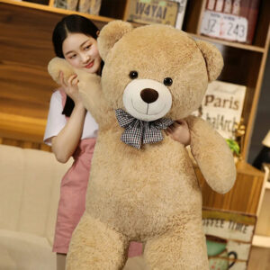 17c567655f3654c0 Giant 105cm Soft Teddy Bear Plush Toys White&Pink&Brown Bear Super Big Hugging Pillow Animal Cushion Children Birthday Gift