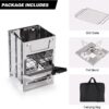 17f3a5b6b3e2c926 REDCAMP Large Camping Wood Burning Stove, Stainless Steel Compact Portable Foldable Folding Mult Fuel Camp Stove, Perfect for Backpacking Hiking Travelling Outdoor Cooking Picnic BBQ, Large