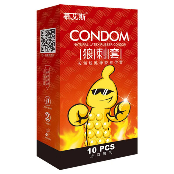10 Pcs Super Thin Condoms for Men Lubricated Threaded G Spot Natural Rubber Comdoms Sex Toys Products For Men Adult supplies