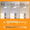 17f6ed5fa12747f8 LED 40W ceiling fan light E27 with remote control for dimming, suitable for living room, study, household use, 85-265V
