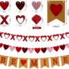 Red Rose Petals Decorations Set, 1000 Pieces Artificial Rose Petals with 3Pcs Romantic Banner, Rose Petals for Romantic Night for Her Set, Special Night Party Decor for Home, Wedding, Anniversary