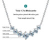 Real Moissanite Diamond for Woman Engagement Jewely with Certificates Sterling Sliver Plated White Gold Necklace
