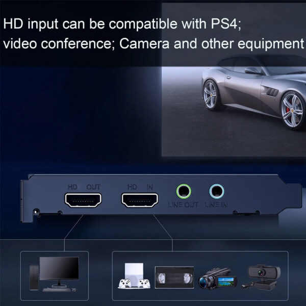 1825b1169142246a ezcap324B Gamer PCIE 4K Video Game Capture Card Record & Live Stream for Gaming Systems Camcorders EZCAP 324B