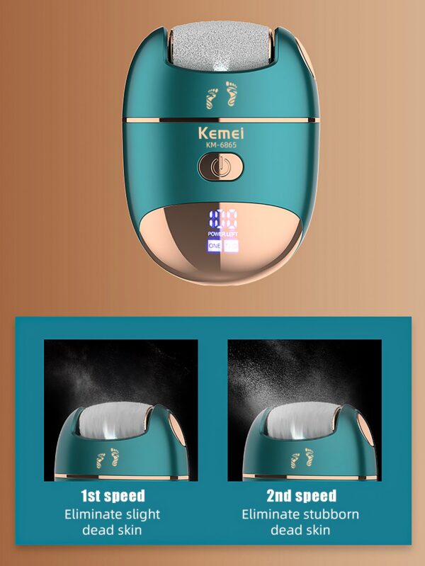 KEMEI Electric Grinding Hard Rupture Trimmer Dead Skin Pedicure Rechargeable Foot Care Tool Remover Callus