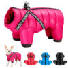 Winter Clothes Super Warm Pet Dog Jacket Coat With Harness Waterproof Puppy Clothing Hoodies For Small Medium Dogs Outfit