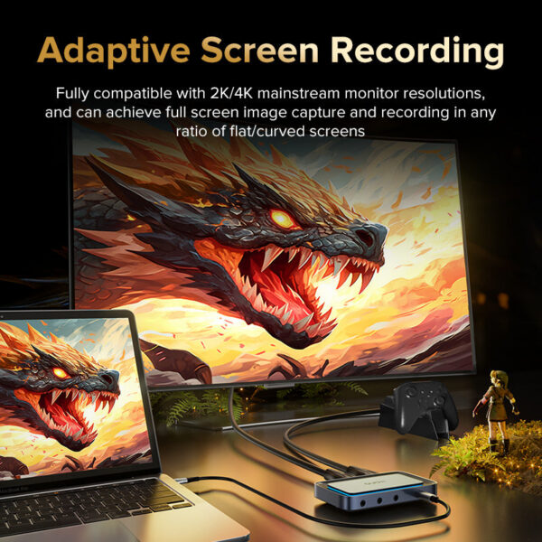 Llano Professional HDMI Live Stream Switcher 4K 60HZ Video Capture Card for Streaming Podcasting Compatible with PS5 Xbox Phone
