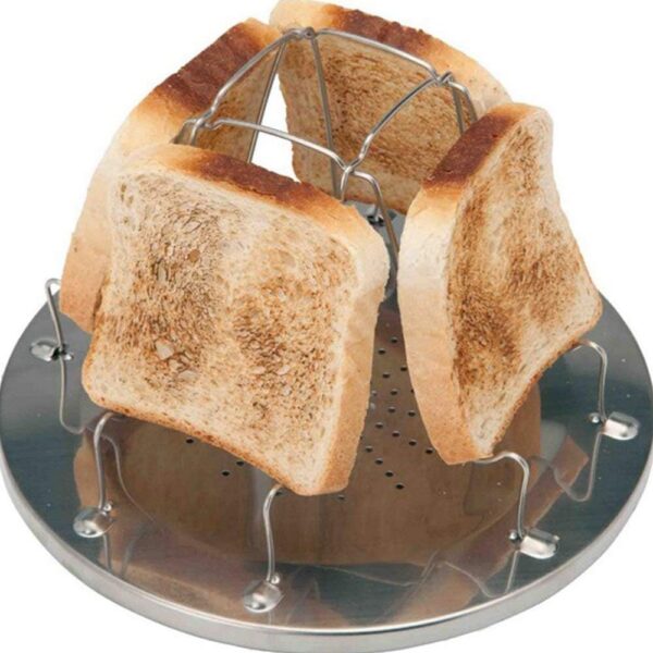 186a0905b146c483 Portable Camping Toaster - Stainless Steel 4 Slice Camp Toaster for Campers, Hikers, Outdoor Enthusiasts, and Families,Ideal for Convenient Outdoor Cooking