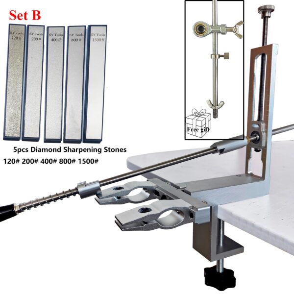 186e925d77fb3517 S09 New Design Professional Fixed Angle Apex Knife Sharpener Kitchen Knife tools Knife Sharpening System with diamond stones Set