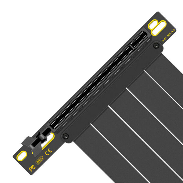 1871c4277b246168 TEUCER PCI-E 4.0 X16 Riser Cable Video Card EMI Shielded High-Speed Flexible Extender PCI Express Gen 4 GPU Extension Cord