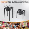 BACOENG Hockerkocher Gas 10KW, Campingkocher Inklusive 1.5 m Schlauch und 50 mbar Druckregler