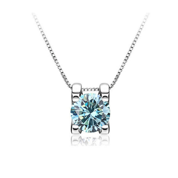 187d17575e5522b1 JoyceJelly 1ct D Color VVS Moissanite Pendant Necklace For Women Classic Design Sterling Sier Jewelry Diamond Test Passed
