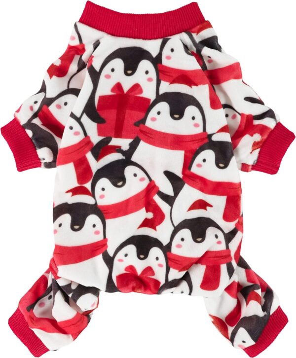Gnome Dog Christmas Pajamas, Dog Winter Clothes for Small Dogs Girl, Lightweight Velvet Pet Jumpsuit, Cat Outfit, Black, Red, Small