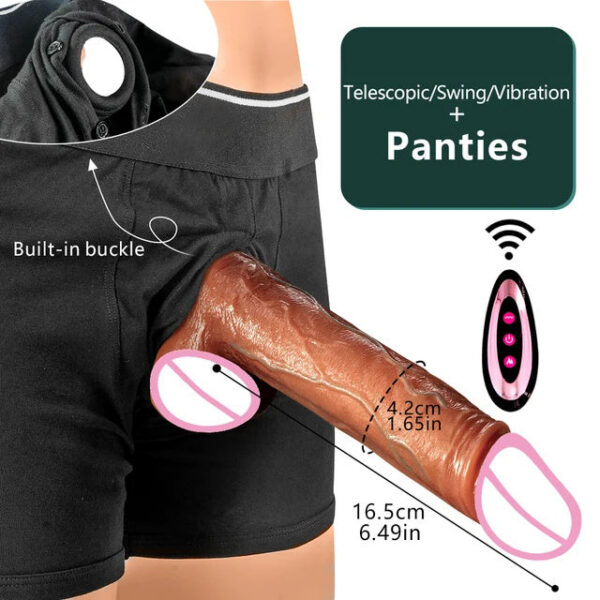 Big Telescc Realistic Vibrator Heating Thrusting Dildo Sex Toy G-spot Anal Stimulation Vibrating for Women
