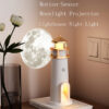 189883bd5f68c039 Moon Lamp Projection Lighthouse Lamps Night Light Remote Control Bluetooth Music Motion Sensor Ambient Lights Xmas Birthday Gift