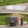 Camping Stove Windshield Foldable 3 Plates Outdoor Cooker Wind Screen Mini Cooking Windshield Camping Gas Stove Windshield for Hiking Picnic Camping Equipment