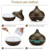 189abd983ba15fe2 Air Humidifier Aromatherapy Essential Oil Diffuser Wood Grain 500ml Ultrasonic Remote Control 7 Color Lights For Home Bedroom