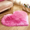 18a69fb96348f4a5 30x40cm Small Size Heart Shaped Fluffy Rug Shaggy Faux Wool Carpet Sofa Cushion Living Room Bedroom Decorative Floor Mats