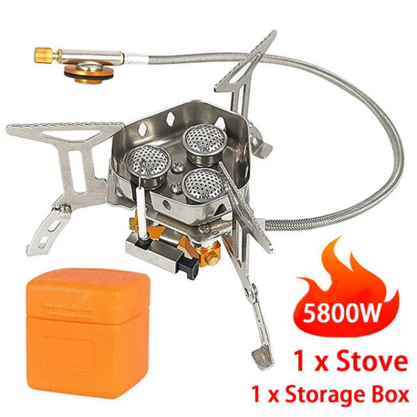 18a9941d6240fbaa Outdoor Gas Foldable Portable 3 Head for Travel Picnic BBQ 5800W Big Power Camping Windproof Stove Burner