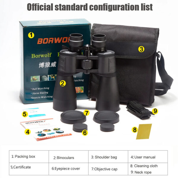 18abbfa38fc1447a Borwolf 10-380X100 High Magnification Long Range Zoom 10-60 Times Hunting Telescope Binoculars HD Professiona Zoom