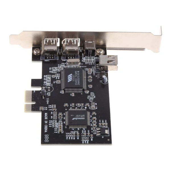 18ae07f67016ea92 PCIe Firewire PCI-E 2A+1 Mini-A 1394A Video Capture Card VIA VT6308P Chip Support IEEE1394 400 Mbit 2+1 Port PHY