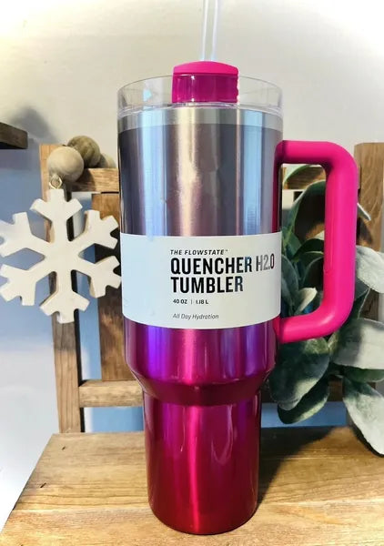 18b07dba4da1a457 Gold Chocolate Black Chroma Mugs New 40oz H2.0 Handle Insulated Tumblers Lids Straw Stainless Steel Coffee Termos Cup With