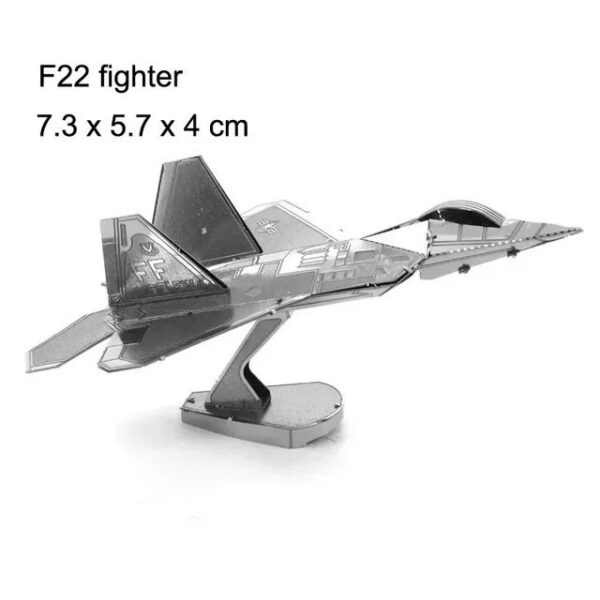3D Metal Military J-20 J-10B SU-34 KA-50 Fighter UFO RAH-66 Helicopter DIY Handmade Assemble Model Jigsaw Puzzles
