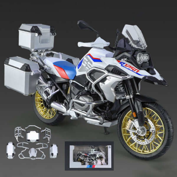 18bf1ee9532683c9 1/9 R1250 GS ADV Alloy Racing Diecasts Street Sports Motorcycle Model Simulation With Light Collection Kids Toys Gift