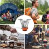 Rucksack- Und Campingkocher,Campingkocher Rucksackkocher | Rucksackkocher Tragbarer Faltbarer Campingkocher,Piezo-Zündungs-Kochausrüstung, Winddichter Wanderkocher Für Den Außenbereich