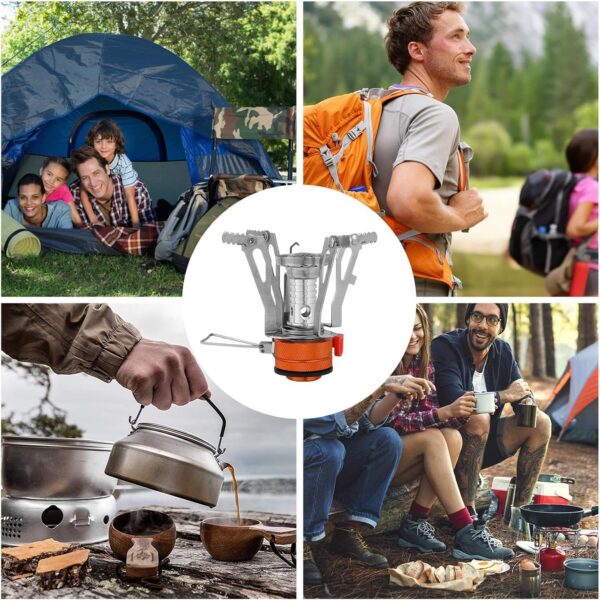 Rucksack- Und Campingkocher,Campingkocher Rucksackkocher | Rucksackkocher Tragbarer Faltbarer Campingkocher,Piezo-Zündungs-Kochausrüstung, Winddichter Wanderkocher Für Den Außenbereich