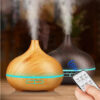 18ef32864616efc3 Air Humidifier Aromatherapy Essential Oil Diffuser Wood Grain 500ml Ultrasonic Remote Control 7 Color Lights For Home Bedroom
