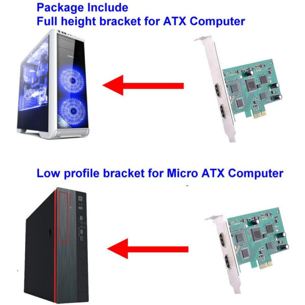 18f378550a4a5419 EzCAP294 4K PCI-E Video Capture Card 1080P60P HDMI Output ,Full HD Recorded UVC Plug and Play Support OBS Studio Live Streaming